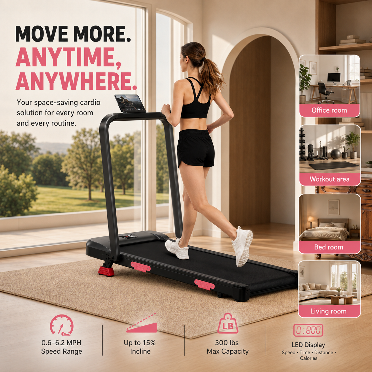 GoodStep™ 15% Incline Walking Pad