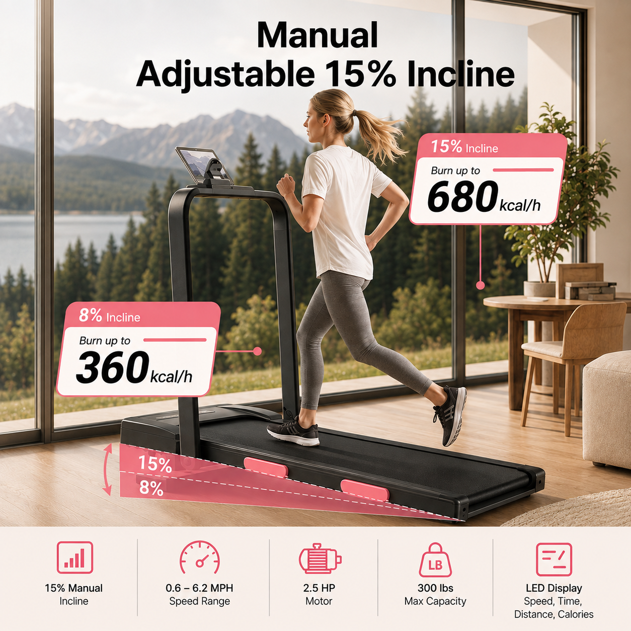 GoodStep™ 15% Incline Walking Pad