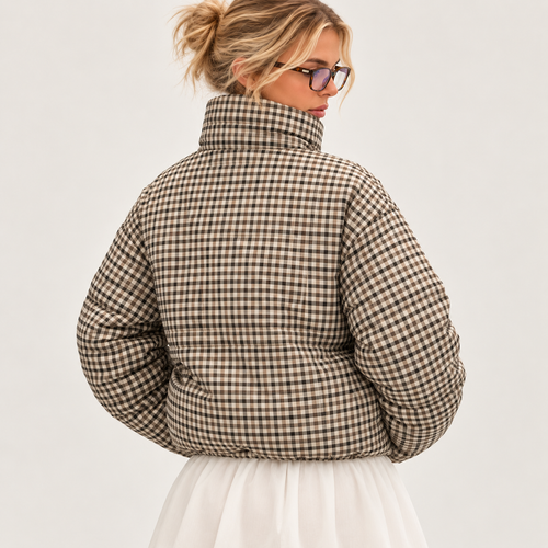 Harlow Plaid Zip Jacket