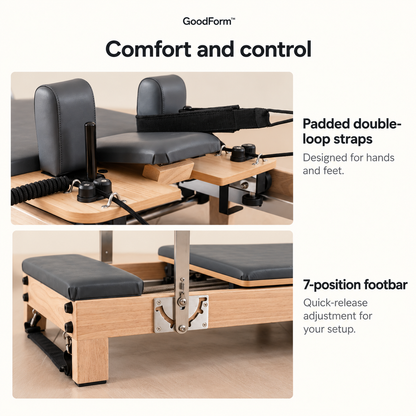 GoodForm™ Wooden Studio Pilates Reformer