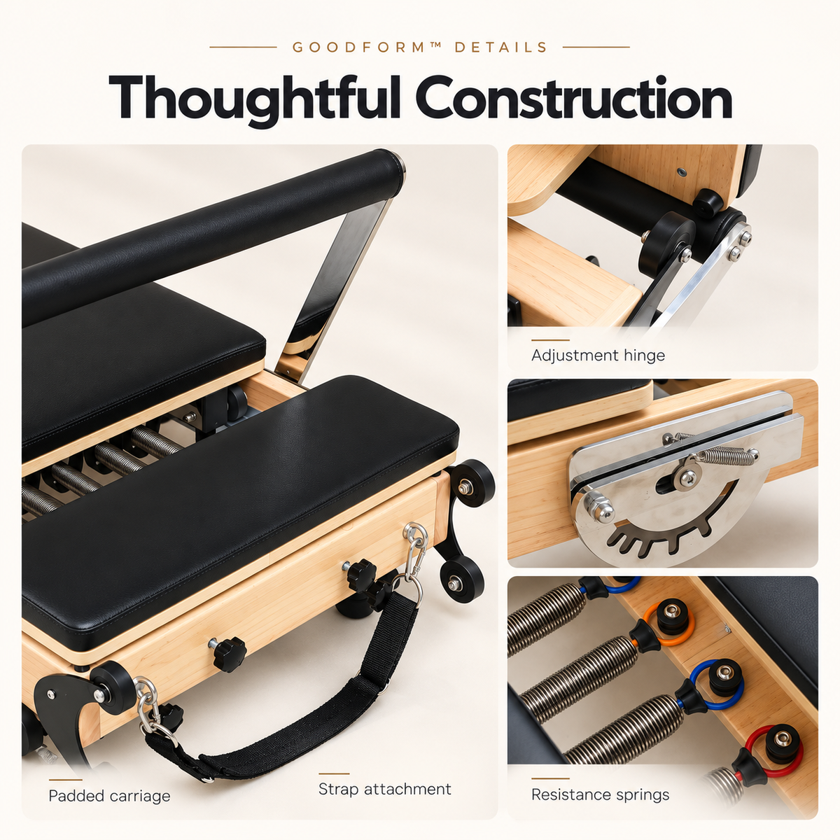GoodForm™ Wooden Studio Pilates Reformer